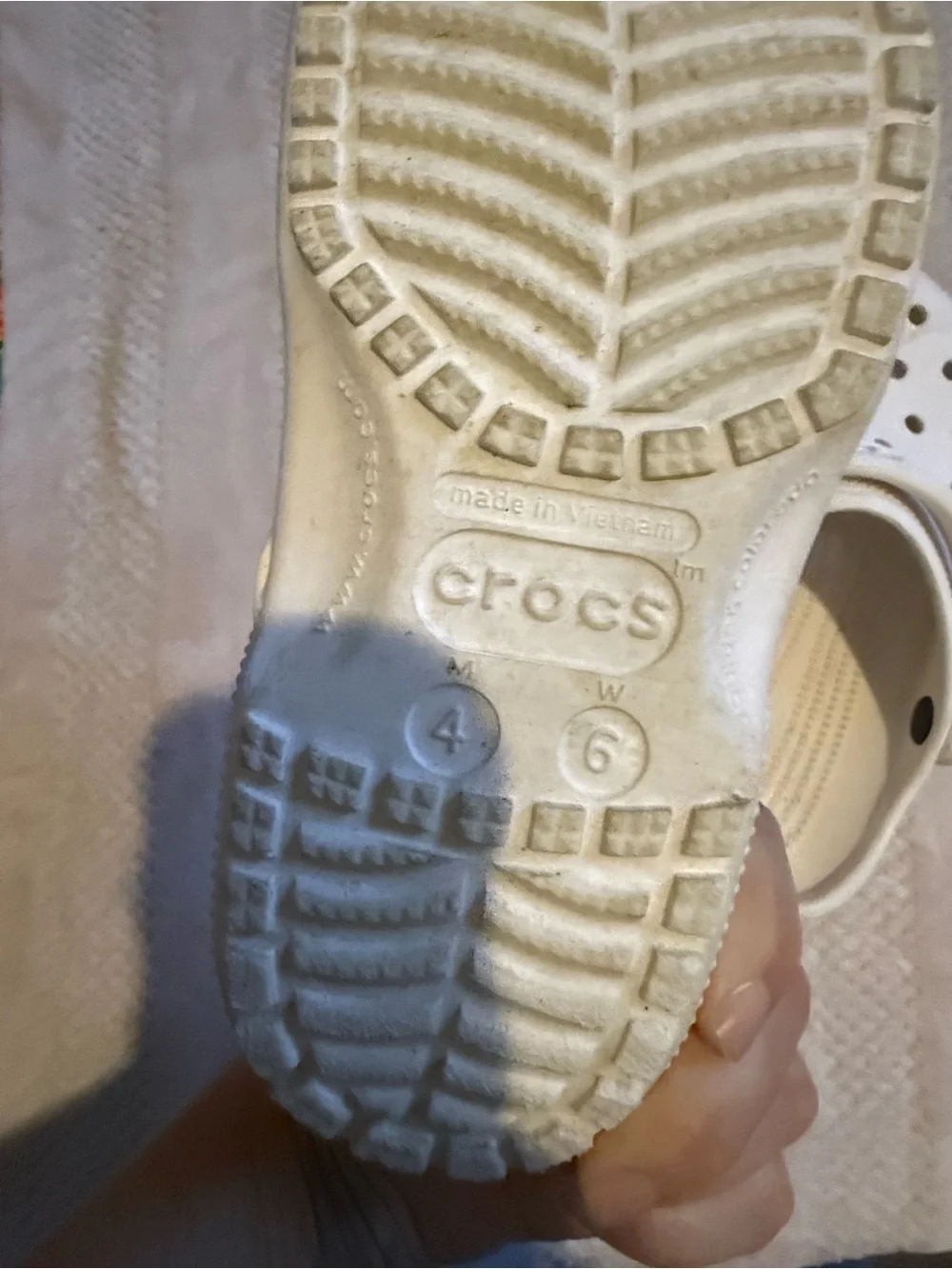 CROCS Kids White Vented Clog Sandals